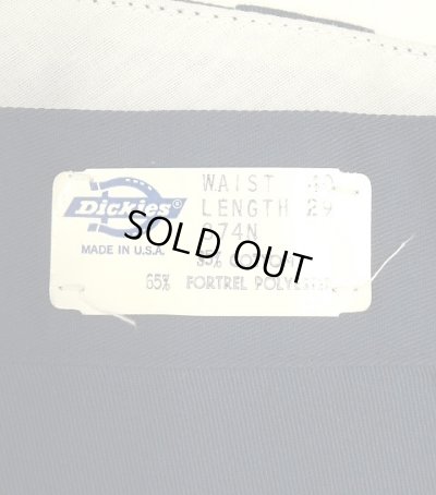 画像4: 80'S DICKIES 874 チビタグ ワークパンツ ネイビー YKKアルミジップ W40L29 USA製 (DEADSTOCK)