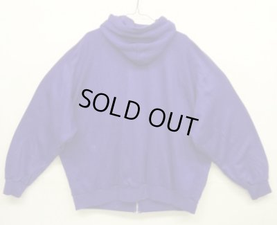 画像5: 80'S MAC GREGOR 裏地サーマル フルジップ ダブルフェイス スウェットパーカー グレープ アルミジップ (VINTAGE)