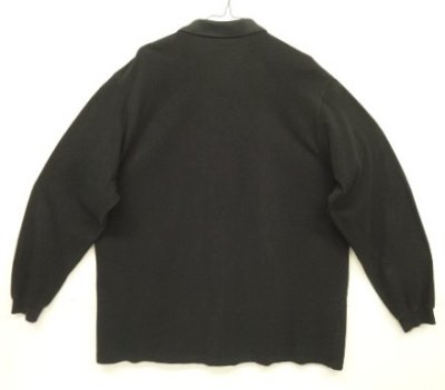 画像4: 80'S CHEMISE LACOSTE 長袖 ポロシャツ ブラック フランス製 (VINTAGE)