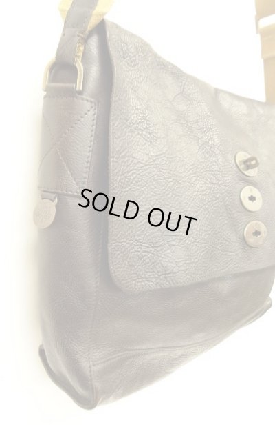 画像2: MULBERRY レザー メッセンジャーバッグ ダークブラウン (USED)