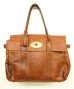 画像1: MULBERRY "BAYSWATER" レザーバッグ ブラウン イングランド製 (USED) (1)