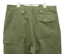 他の写真3: 70'S ベルギー軍 "左右非対称ポケット" プリーツ入り カーゴパンツ ミリタリーグリーン 6FF (VINTAGE)