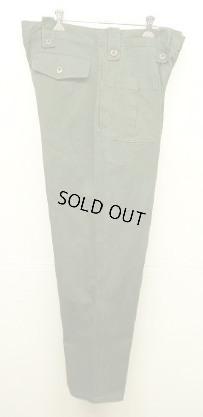 画像3: 70'S ベルギー軍 "左右非対称ポケット" プリーツ入り カーゴパンツ ミリタリーグリーン 6FF (VINTAGE)