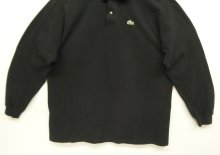 他の写真3: 80'S CHEMISE LACOSTE 長袖 ポロシャツ ブラック フランス製 (VINTAGE)