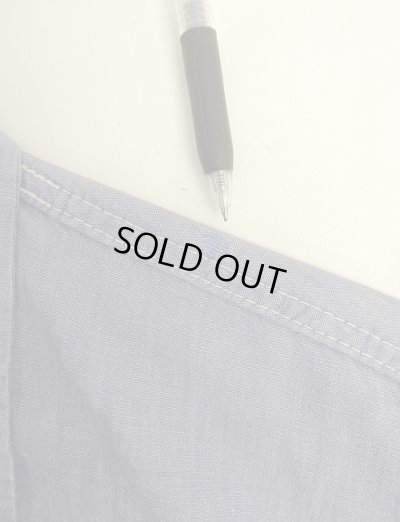 画像4: 70'S アメリカ軍 US NAVY ボックス型 シャンブレーシャツ ブルー (VINTAGE) 