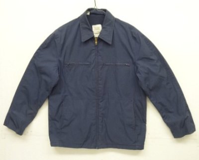 画像1: 80'S アメリカ軍 US NAVY 裏地付き ユーティリティジャケット ネイビー (VINTAGE)