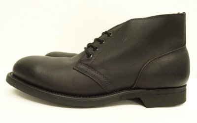 画像2: 90'S アメリカ軍 US NAVY "CRADDOCK TERRY製" スチールトゥ レザー チャッカブーツ ブラック (DEADSTOCK)