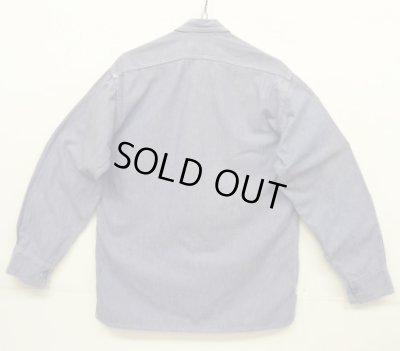 画像3: 70'S アメリカ軍 US NAVY ボックス型 シャンブレーシャツ ブルー (VINTAGE) 