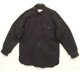 40'S アメリカ軍 US NAVY 片側フラップ付きポケット イカリボタン ウール CPOシャツ ダークネイビー (VINTAGE)