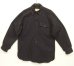 画像1: 40'S アメリカ軍 US NAVY 片側フラップ付きポケット イカリボタン ウール CPOシャツ ダークネイビー (VINTAGE) (1)