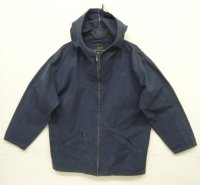 90'S J.CREW 旧タグ キャンバス ジップパーカー ネイビー (VINTAGE)