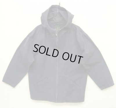 画像1: 90'S J.CREW 旧タグ キャンバス ジップパーカー ネイビー (VINTAGE)