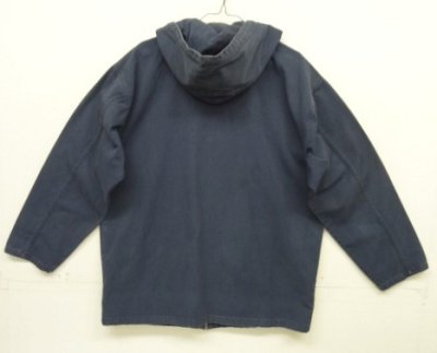 画像4: 90'S J.CREW 旧タグ キャンバス ジップパーカー ネイビー (VINTAGE)