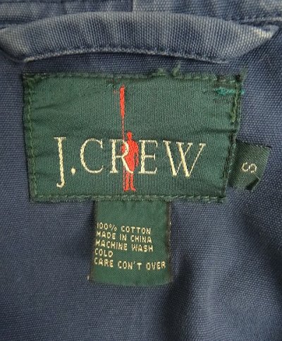 画像2: 90'S J.CREW 旧タグ キャンバス ジップパーカー ネイビー (VINTAGE)