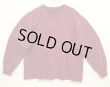90'S J.CREW 旧タグ シングルステッチ 長袖 Tシャツ バーガンディ (VINTAGE)