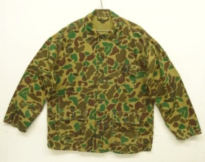 画像1: 80'S HUNTING SHIRT コットン カバーオール ダックハンターカモ (VINTAGE)