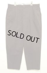 90'S J.CREW 旧タグ ツープリーツ チノパンツ ダークブラウン USA製 (VINTAGE)