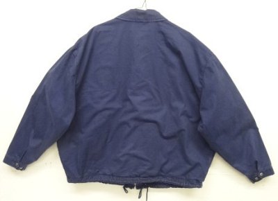 画像4: 90'S J.CREW 旧タグ 裏地スウェット ドリズラージャケット ネイビー (VINTAGE)