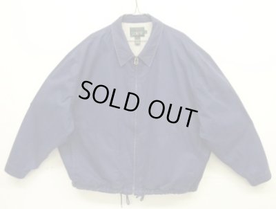 画像1: 90'S J.CREW 旧タグ 裏地スウェット ドリズラージャケット ネイビー (VINTAGE)