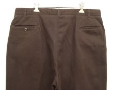 他の写真3: 90'S J.CREW 旧タグ ツープリーツ チノパンツ ダークブラウン USA製 (VINTAGE)