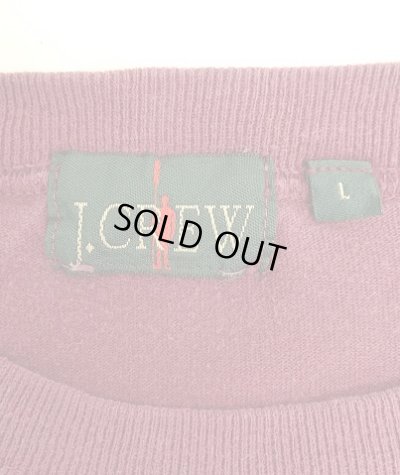画像2: 90'S J.CREW 旧タグ シングルステッチ 長袖 Tシャツ バーガンディ (VINTAGE)