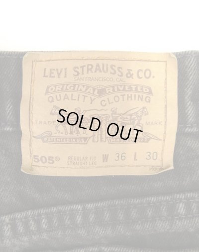 画像4: 90'S LEVIS 505 デニム ブラック USA製 W36L30 (VINTAGE)