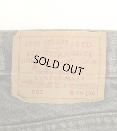 画像4: 80'S LEVIS 505 デニム 先染めブラック USA製 W36L30 (VINTAGE)