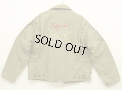 画像6: 90'S RALPH LAUREN "KEY WEST" M-41 刺繍入り ミリタリージャケット カーキ (VINTAGE)