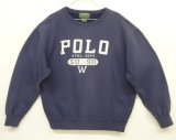90'S RALPH LAUREN "POLO COUNTRY" クルーネック スウェットシャツ ナス紺 (VINTAGE)