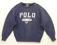 90'S RALPH LAUREN "POLO COUNTRY" クルーネック スウェットシャツ ナス紺 (VINTAGE)