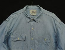他の写真1: 80'S RALPH LAUREN "白タグ" 猫目ボタン シャンブレーシャツ ブルー (VINTAGE)