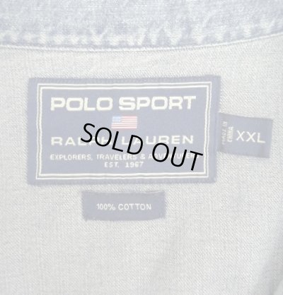 画像2: 90'S RALPH LAUREN "POLO SPORT" デニム ウエスタンシャツ インディゴ (VINTAGE)