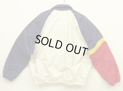 画像6: 90'S RALPH LAUREN チンスト付き 裏地フリース ドリズラージャケット ネイビー/ホワイト/レッド (VINTAGE)