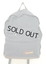 80'S EASTPAK 旧タグ ボトムレザー ナイロン バックパック ネイビー USA製 (VINTAGE)
