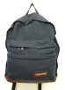 画像1: 80'S EASTPAK 旧タグ ボトムレザー ナイロン バックパック ネイビー USA製 (VINTAGE) (1)