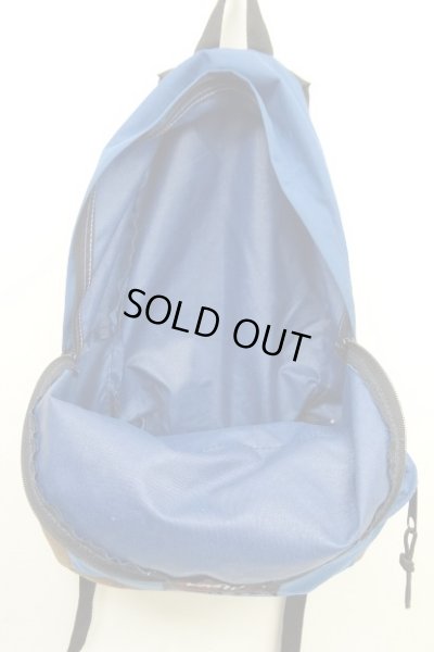 画像3: 80'S EASTPAK 旧タグ ボトムレザー ナイロン バックパック ブルー USA製 (VINTAGE)