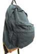 画像5: 80'S EASTPAK 旧タグ ボトムレザー ナイロン バックパック ネイビー USA製 (VINTAGE)