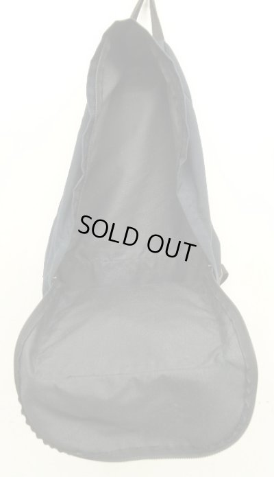 画像3: 80'S EASTPAK 旧タグ ボトムレザー ナイロン バックパック ネイビー USA製 (VINTAGE)