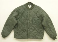 90'S アメリカ軍 USAF "CWU-9/P" キルティング ライナージャケット セージグリーン L (VINTAGE) 
