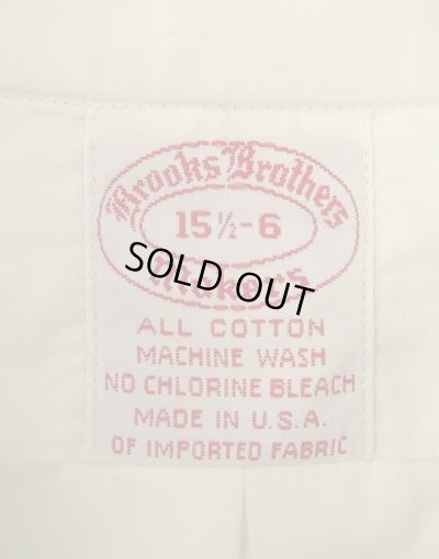 画像2: 70'S BROOKS BROTHERS "MAKERS" 6ボタン ポプリン レギュラーカラーシャツ ホワイト USA製 (VINTAGE)
