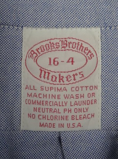 画像2: 90'S BROOKS BROTHERS "MAKERS" オックスフォード BDシャツ ブルー USA製 (VINTAGE)