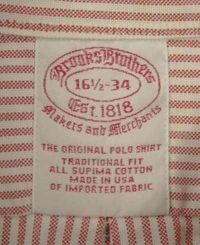 画像2: 90'S BROOKS BROTHERS オックスフォード BDシャツ ストライプ USA製 (VINTAGE)