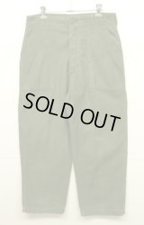 70'S アメリカ軍 US ARMY "OG107" コットンサテン ベイカーパンツ W32L29 RAPIDブラスジップ (VINTAGE)