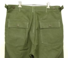 他の写真3: 60'S アメリカ軍 US ARMY "OG107" 初期モデル コットンサテン 平ボタン ベイカーパンツ LARGE (VINTAGE)