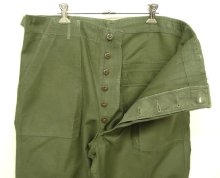 他の写真1: 60'S アメリカ軍 US ARMY "OG107" 初期モデル コットンサテン 平ボタン ベイカーパンツ LARGE (VINTAGE)