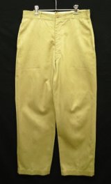 60'S アメリカ軍 US ARMY コットン100% チノパンツ W34L31 RAPID製ブラスジップ (VINTAGE)