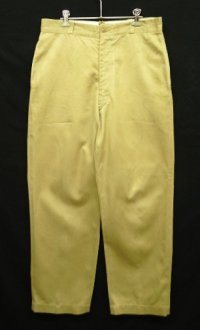 60'S アメリカ軍 US ARMY コットン100% チノパンツ W34L31 RAPID製ブラスジップ (VINTAGE)