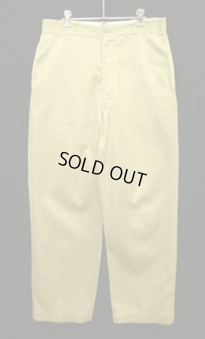 画像1: 60'S アメリカ軍 US ARMY コットン100% チノパンツ W34L31 RAPID製ブラスジップ (VINTAGE)