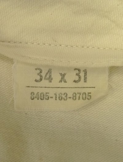画像2: 60'S アメリカ軍 US ARMY コットン100% チノパンツ W34L31 RAPID製ブラスジップ (VINTAGE)