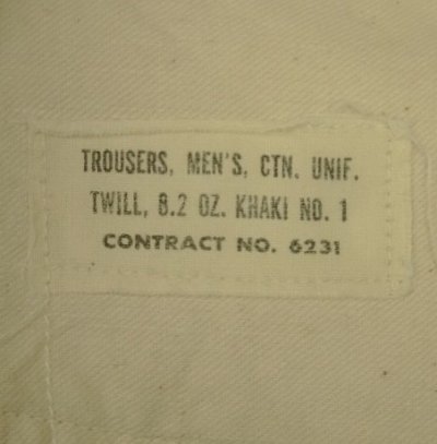 画像3: 60'S アメリカ軍 US ARMY コットン100% チノパンツ W34L31 RAPID製ブラスジップ (VINTAGE)